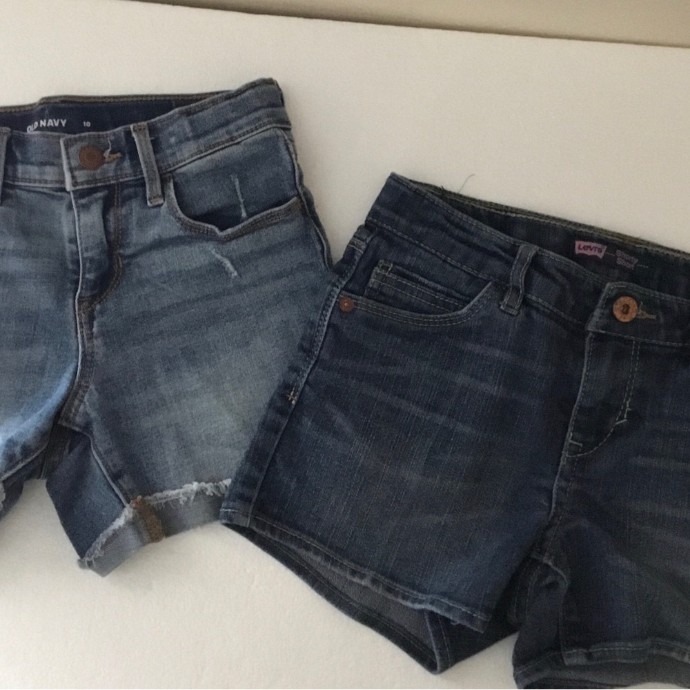 Old Navy Blue Denim Shorts+ Levi Denim Shorts